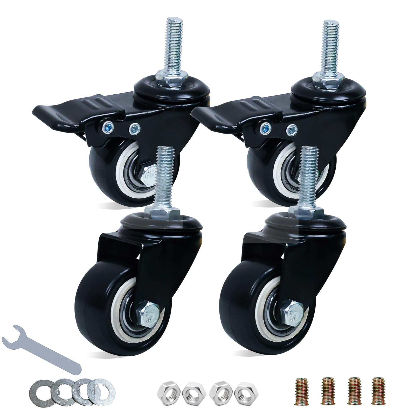 Industrial Sewing Machine Swivel Castors Locking Wheels - Murthy Sewing Machines