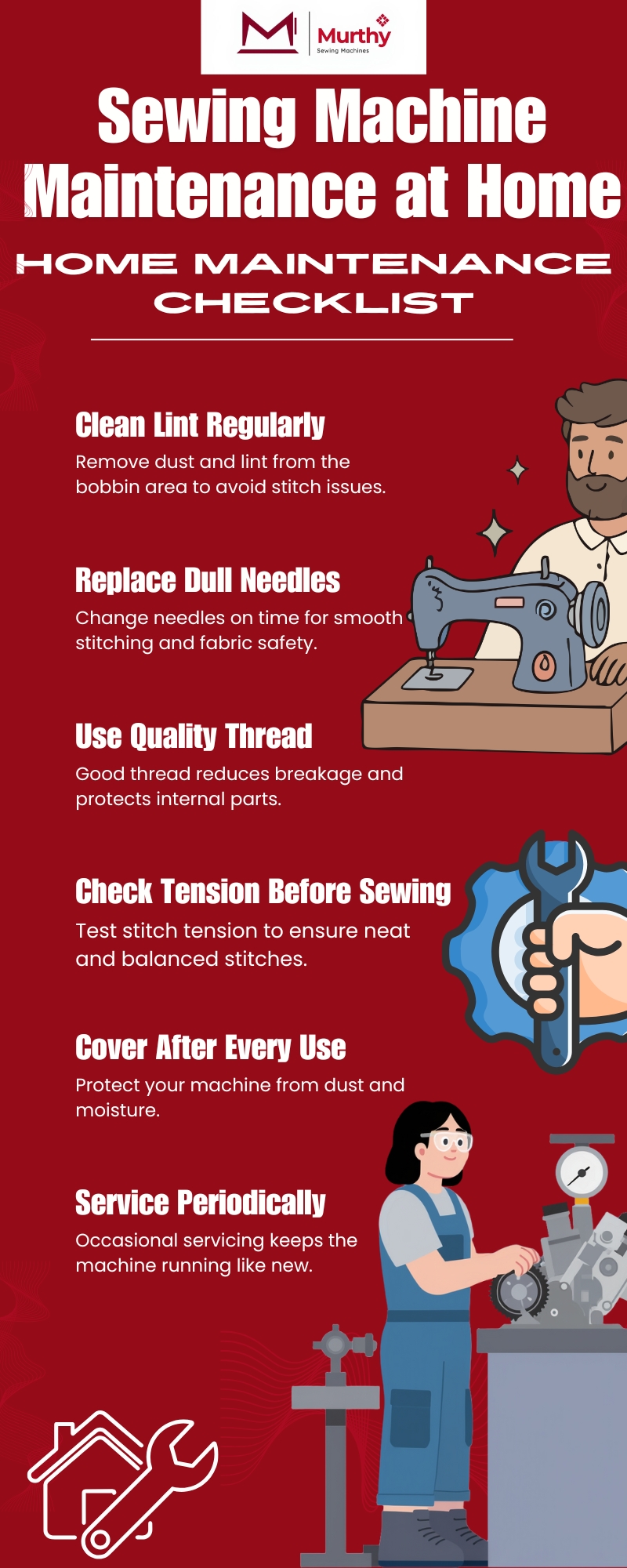 Sewing Machine Maintenance at Home - Murthy Sewing Machine