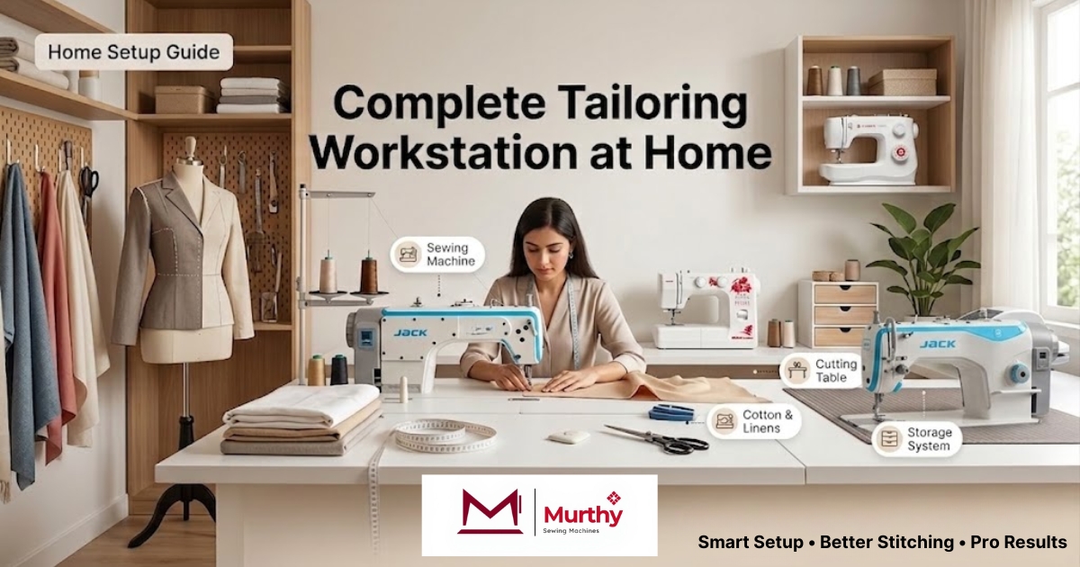 How to set up a complete Tailoring Workstation at Home - Murthy Sewing Machine