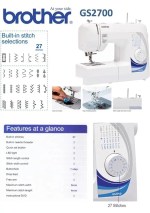 Brother GS2700 Automatic Zig-Zag Electric Sewing Machine - Image 2