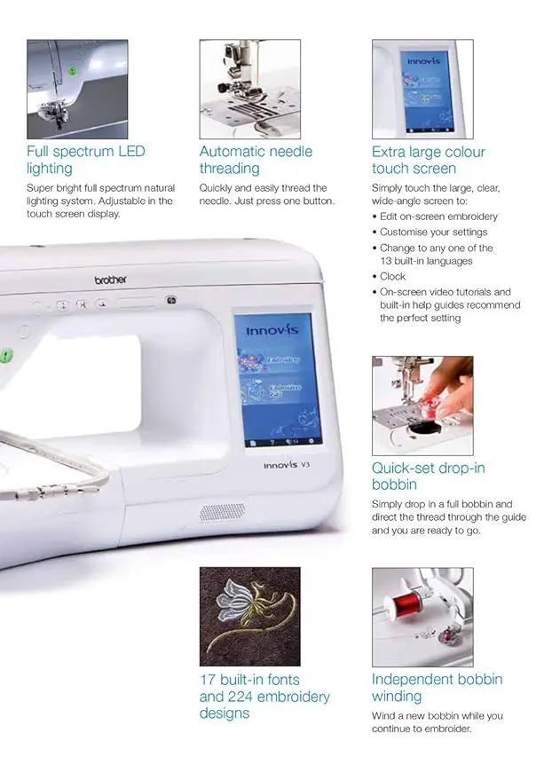 Buy Brother V3SE Embroidery Machine in Chennai - Murthy Sewing Machines Chennai
